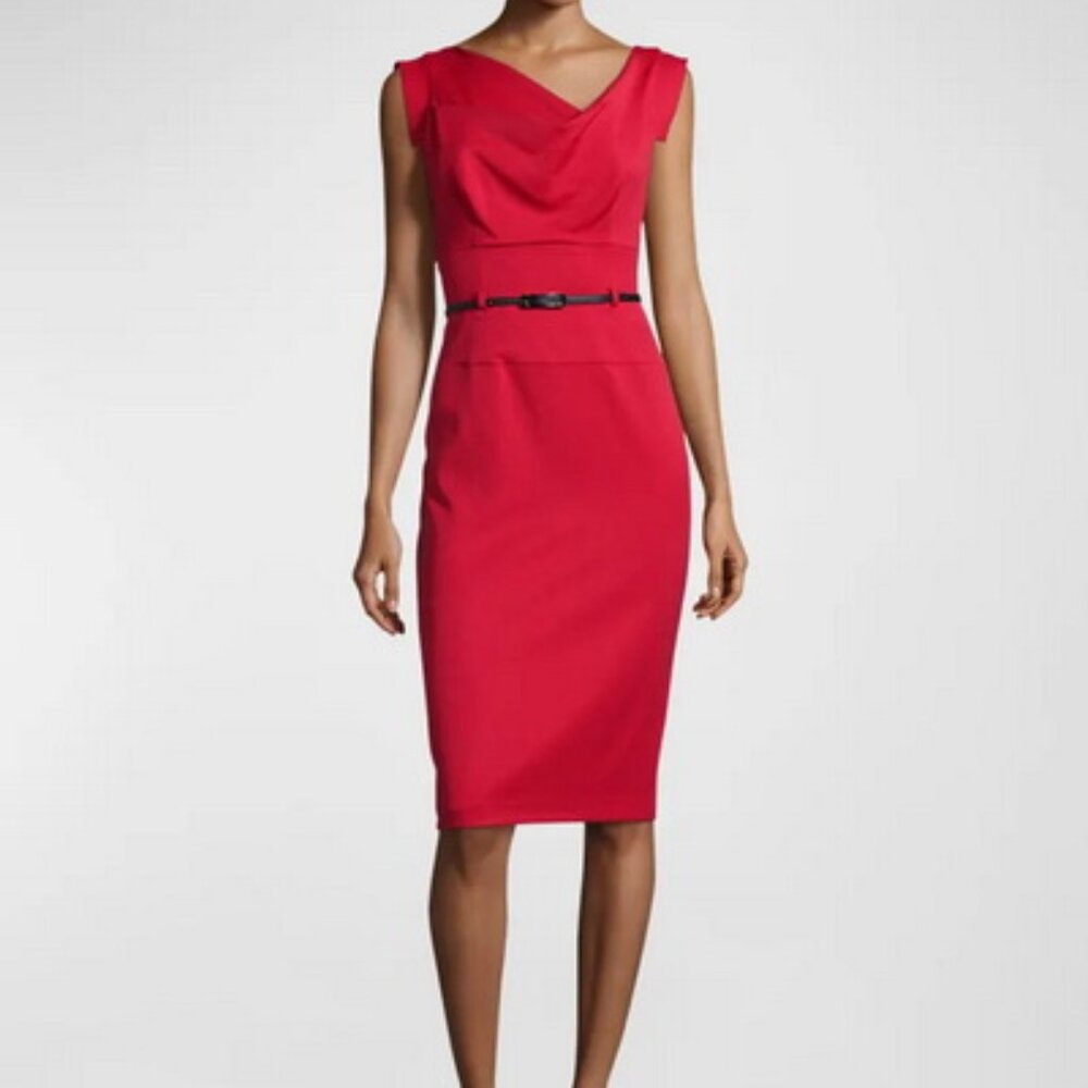 Black Halo Red Jackie O Sheath Dress